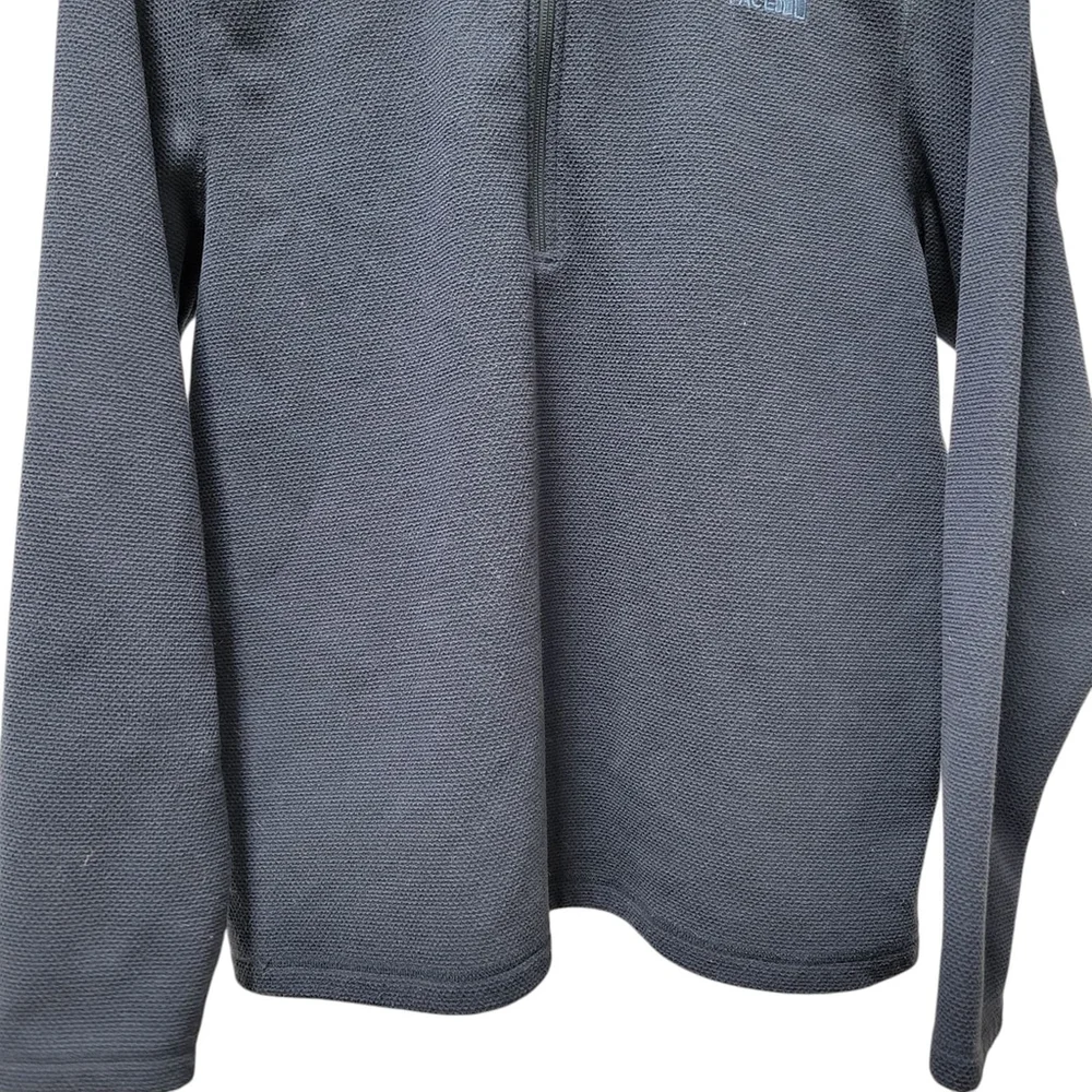 North Face Embroidered Logo Sweater Quarter Zip Fleece Size XL Men's Excellent